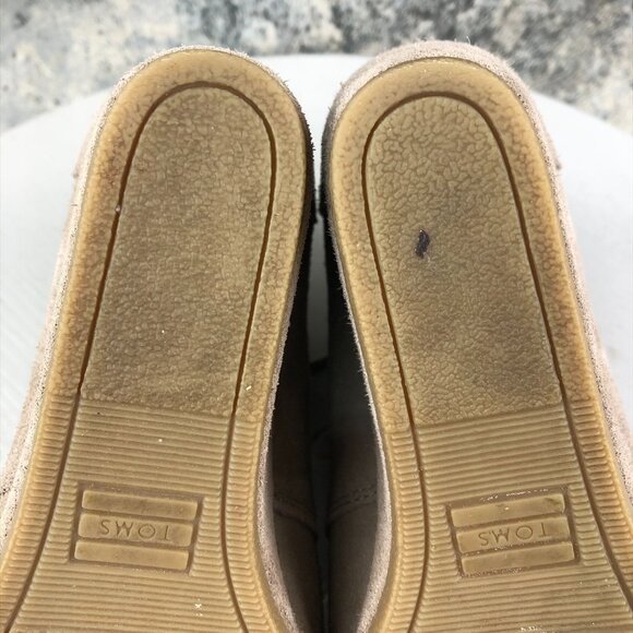 Toms Women's Size 6.5 Desert Taupe Brown Suede High Heel Wedge Ankle Booties - Picture 11 of 13